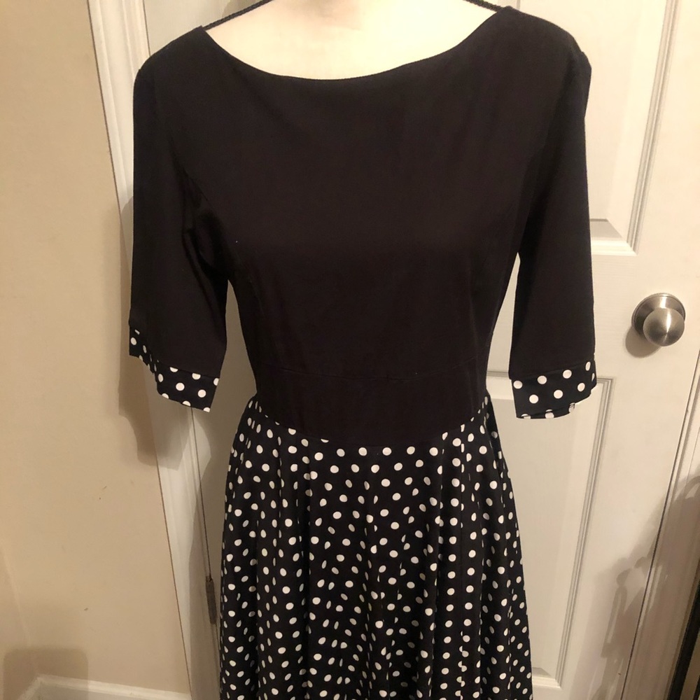 Vintage Black and White Polka Dot dress
